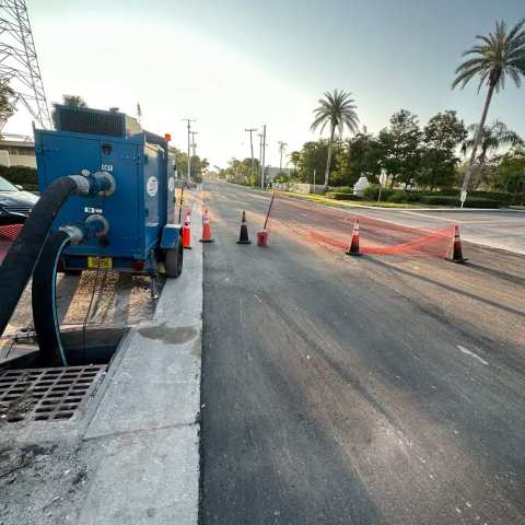 Newly paved commercial parking lot, project photo 18