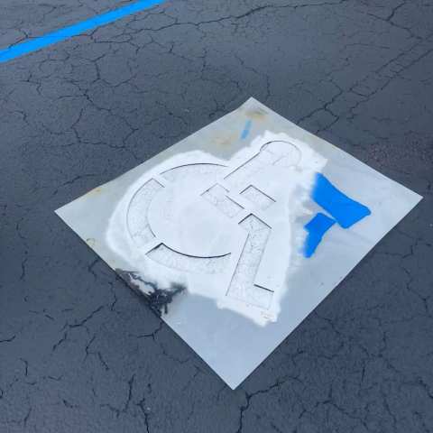 Parking lot striping and pavement markings, project photo 5