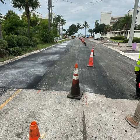 Newly paved commercial parking lot, project photo 3