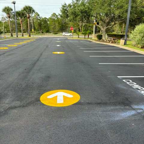 Parking lot striping and pavement markings, project photo 12
