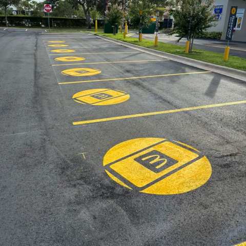 Parking lot striping and pavement markings, project photo 10