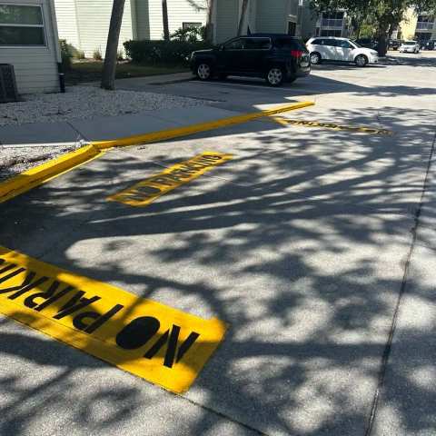 Parking lot striping and pavement markings, project photo 58