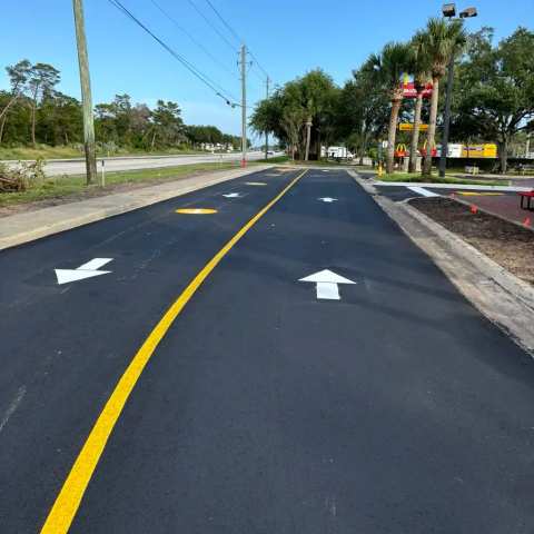 Parking lot striping and pavement markings, project photo 9