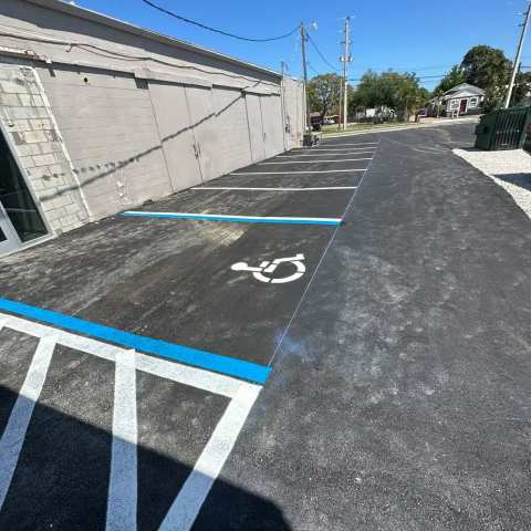 Parking lot striping and pavement markings, project photo 69