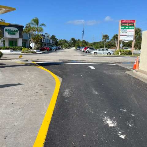 Parking lot striping and pavement markings, project photo 36