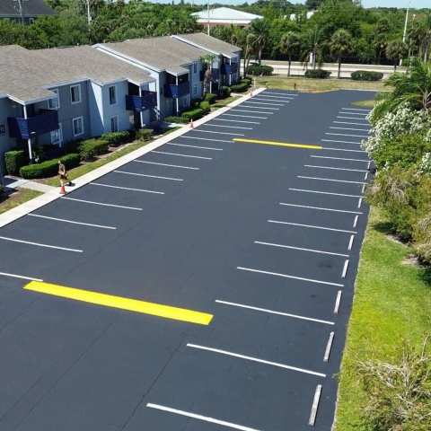 Parking lot striping and pavement markings, project photo 1