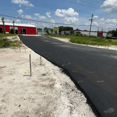 Newly paved commercial parking lot, project photo 19