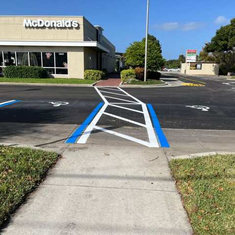 Parking lot striping and pavement markings, project photo 33