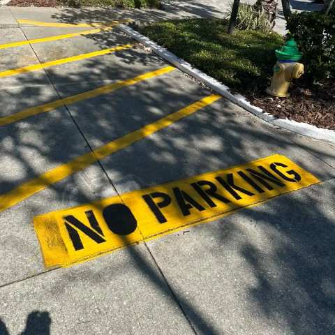 Parking lot striping and pavement markings, project photo 57