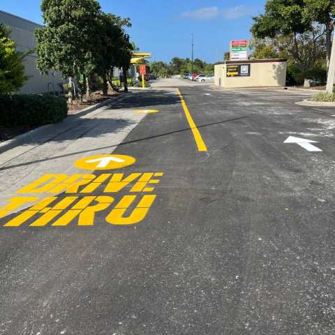 Parking lot striping and pavement markings, project photo 35