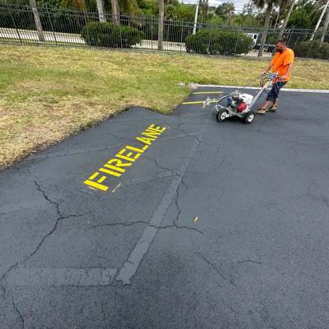 Parking lot striping and pavement markings, project photo 44