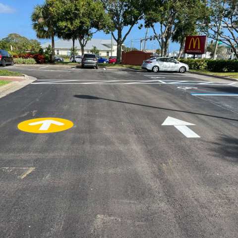 Parking lot striping and pavement markings, project photo 30