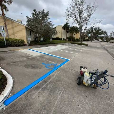 Parking lot striping and pavement markings, project photo 54