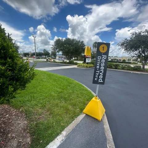 Newly paved commercial parking lot, project photo 26