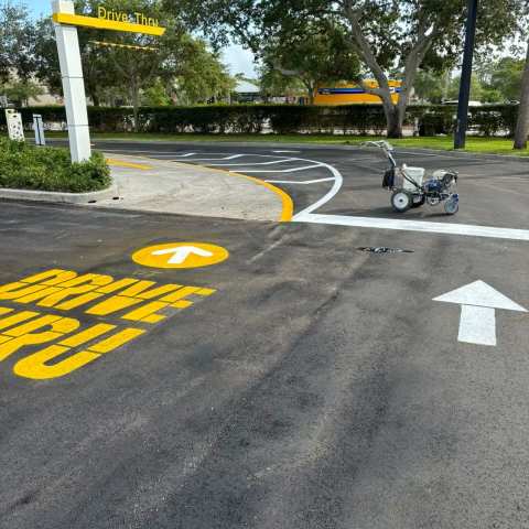 Parking lot striping and pavement markings, project photo 7