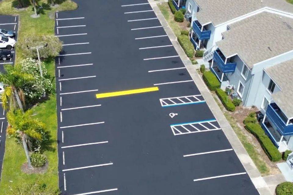 Parking lot line striping by All Brevard Asphalt, photo 6